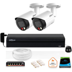 Zestaw monitoringu IP DAHUA 2x kamera IPC-HFW2849S-S-IL-0280B 8MPX