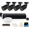 Zestaw monitoringu IP DAHUA 4x kamera IPC-HFW2849S-S-IL-0280B-BLACK 8MPX