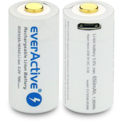 Akumulatorek 16340 / R-CR123 3V everActive 700mAh (1 szt.) z zabezpieczeniem