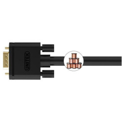 Kabel VGA Unitek Y-C511G Premium VGA HD15 M/M 1m