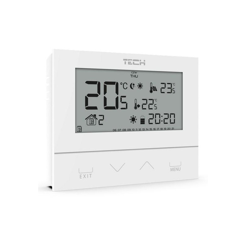 Przewodowy  dwustanowy regulator pokojowy biały ST-292v3 Tech sterowniki