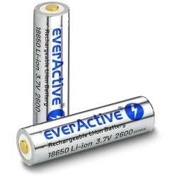 Akumulator 18650 Li-Ion 3,7V everActive 2600mAh (1 szt.) micro-USB z zabezpieczeniem