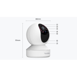 Kamera IP Reolink E340 wewnętrzna obrotowa 5MPx WiFi biała