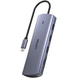 Unitek Hub 9w1 USB C Gigabit Ethernet HDMI VGA 3x USB A czytnik kart PD 100W