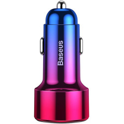 Ładowarka samochodowa Baseus Magic Series PPS USB-C/USB-A 45W różowo-niebieska