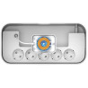 LISTWA ANTYPRZEPIĘCIOWA Z ZABEZPIECZENIEM Energizer 5x SCHUKO 2x USB-A 1x USB-C 2500W 10A KABEL 2M MAGNETIC