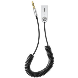 Baseus BA01 odbiornik dźwięku Bluetooth 5.0 kabel adapter audio AUX jack czarny (CABA01-01)