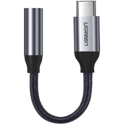 Ugreen przejściówka do słuchawek z 3,5 mm mini jack na USB Typ C 10 cm szary