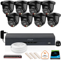 ZESTAW 8 Kamer IP Dahua 5mpx IPC-HDW2549TM-S-IL-0280B-BLACK + DYSK 1TB