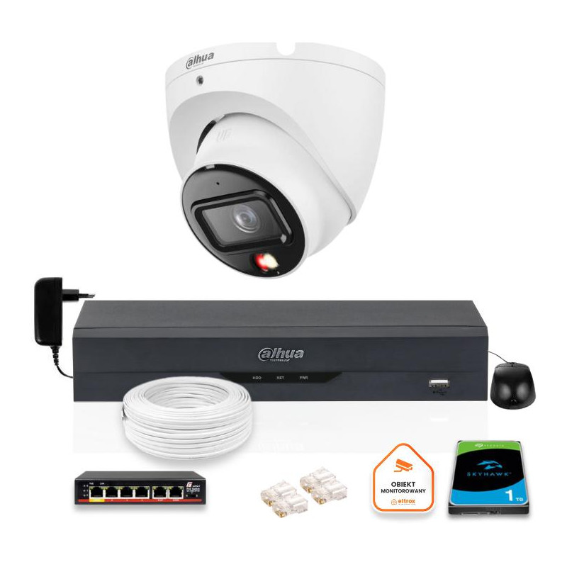 ZESTAW Kamera IP Dahua 6mpx IPC-HDW1639T-A-IL-0280B-S6 + DYSK 1TB