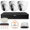 Zestaw monitoringu IP BCS Point 3x Kamera BCS-P-EIP28FWR3-Ai2 Rejestrator z dyskiem 1TB