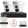 Zestaw monitoringu IP BCS Basic 2x Kamera BCS-B-EIP15FR3(2.0) Rejestrator z dyskiem 1TB