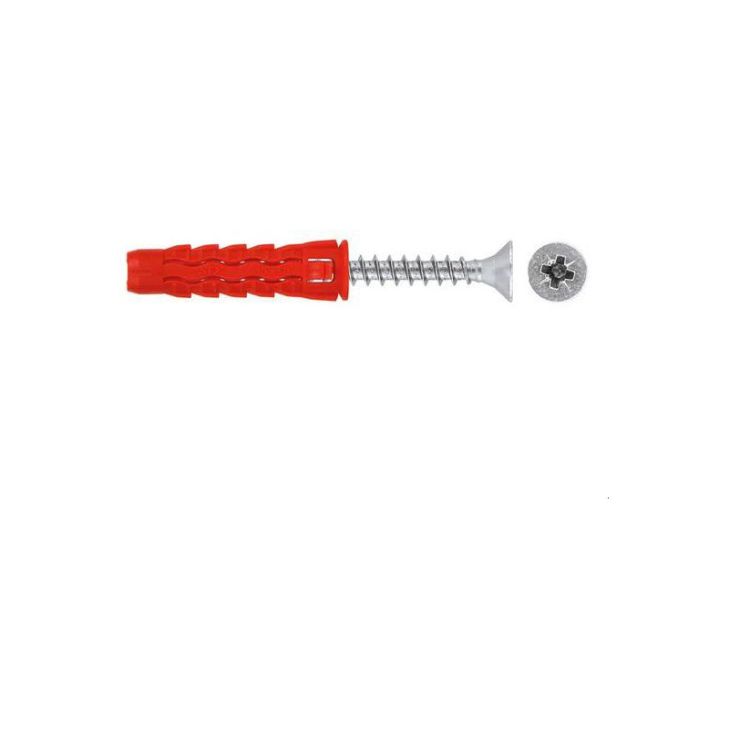 Kołek uniwersalny 8x40/50, wkręt z łbem stożkowym, Masterbox (SFXP-08040050 x 50szt.)