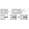 Kołek uniwersalny 8x40/50, wkręt z łbem stożkowym, Masterbox (SFXP-08040050 x 50szt.)