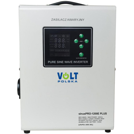 Przetwornica VOLT POLSKA SINUSPRO 1200E PLUS 12V 800/1200W LiFePO4, MENU