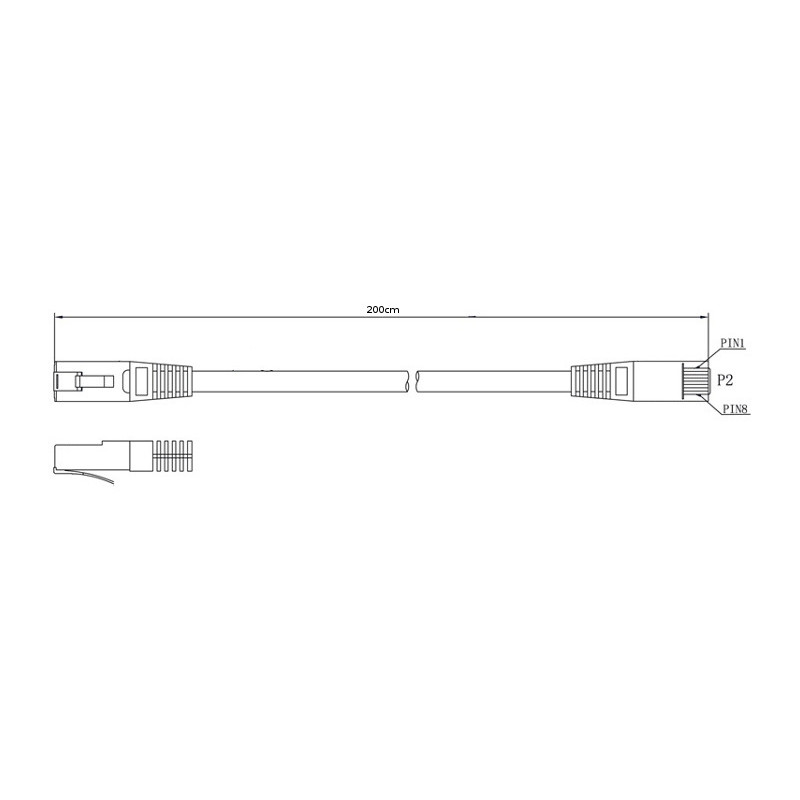 PATCHCORD KAT6 FTP 2M BIAŁY