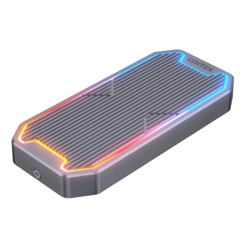 S1210B Unitek Obudowa dysku M.2 SSD NVMe/SATA 10Gbps RGB