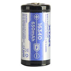 Akumulatorek 16340 / R-CR123 3,7V Xtar 650mAh (1 szt.) z zabezpieczeniem