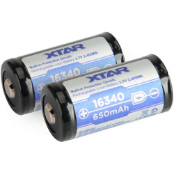 Akumulatorek 16340 / R-CR123 3,7V Xtar 650mAh (1 szt.) z zabezpieczeniem