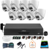 Zestaw monitoringu Dahua 8x kamera kopułkowa HAC-HDW1500CLQ-IL-A-0280B-S2 1TB IR 20m 51mp
