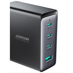 Ładowarka sieciowa Joyroom GaN Ultra JR-TCG05EU 140W PD 3.0 QC 3.0 3x USB-C 1x USB-A czarna + kabel