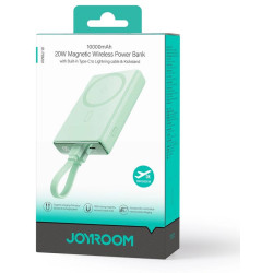 Powerbank Joyroom JR-PBM01 10000mAh 20W 1x USB-C 2x Lightning zielony + kabel