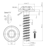 Wkręt do tworzywa TORX 6x25 A2 CORAB M959