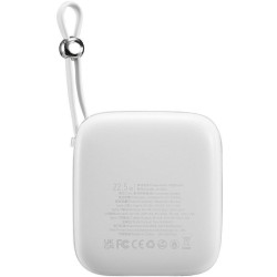 Powerbank Joyroom Jelly Series JR-L002 10000mAh 22.5W PD QC z kablem 1x USB-A 1x USB-C biały