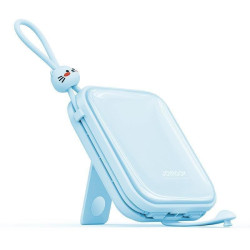 Powerbank Joyroom Cutie Series JR-L008 10000mAh 22.5W PD QC z kablami 1x USB-A 1x USB-C niebieski