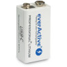 Akumulatorek 6F22 Li-Ion everActive 9V 550mAh z gniazdem USB-C