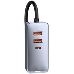 ŁADOWARKA SAMOCHODOWA NA PRZEWODZIE Baseus Share Together 120W 3A 3x USB-A 1x USB-C PD 20W QC 3.0