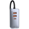 ŁADOWARKA SAMOCHODOWA NA PRZEWODZIE Baseus Share Together 120W 3A 3x USB-A 1x USB-C PD 20W QC 3.0