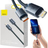KABEL USB-C / Lightning iPhone Baseus Crystal CAJY000201 1.2m 20W PD Quick Charging CZARNY W OPLOCIE PREMIUM