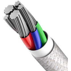 KABEL USB-C / Lightning iPhone Baseus Cafule CATLGD-A02 2m 20W PD Quick Charging BIAŁY W OPLOCIE