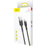 KABEL USB-A / Lightning iPhone Baseus Cafule CALKLF-CG1 200cm Apple 1.5A CZARNO-SZARY W OPLOCIE