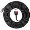 KABEL USB-A / USB-C Baseus Cafule CATKLF-U91 300cm 2A QC 3.0 CZARNO-CZERWONY W OPLOCIE