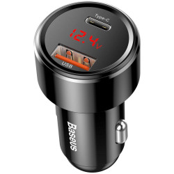 ŁADOWARKA SAMOCHODOWA Baseus Magic CCMLC20C-01 45W 6A 1x USB-A 1x USB-C QC 3.0