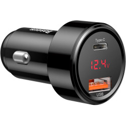 ŁADOWARKA SAMOCHODOWA Baseus Magic CCMLC20C-01 45W 6A 1x USB-A 1x USB-C QC 3.0