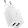 ŁADOWARKA SIECIOWA Baseus Compact Charger CCXJ010202 10.5W 2x USB-A BIAŁA