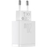 ŁADOWARKA SIECIOWA Baseus Compact Quick Charger CCXJ-B02 20W 1x USB-A 1x USB-C PD 3.0 QC 3.0 BIAŁA
