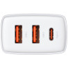 ŁADOWARKA SIECIOWA Baseus Compact Quick Charger CCXJ-E02 30W 2x USB-A 1x USB-C PD 3.0 QC 3.0 BIAŁA