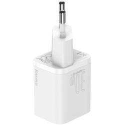 ŁADOWARKA SIECIOWA Baseus Super Si Quick Charger 1C CSUP-J02 30W 1x USB-C PD 3.0 QC 3.0 BIAŁA