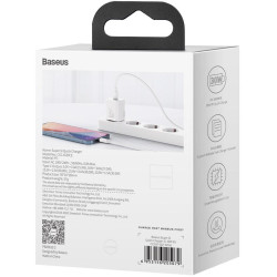 ŁADOWARKA SIECIOWA Baseus Super Si Quick Charger 1C CSUP-J02 30W 1x USB-C PD 3.0 QC 3.0 BIAŁA