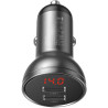 ŁADOWARKA SAMOCHODOWA Baseus Digital Display CCBX-0G 24W 4.8A 2x USB-A CZARNA