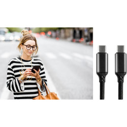 KABEL USB-C / USB-C everActive CBB-1PD5 100cm PD 100W 5A