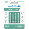 Akumulatorki AAA / R03 Ni-MH everActive 550mAh Infinity Line 3000 cykli (blister 4 szt.)