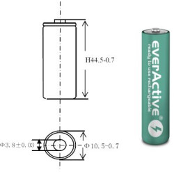 Akumulatorki AAA / R03 Ni-MH everActive 550mAh Infinity Line 3000 cykli (blister 4 szt.)