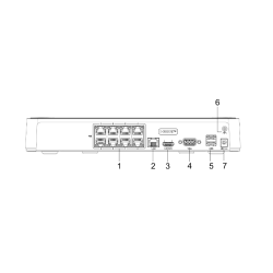 Rejestrator IP Hilook by Hikvision 8 kanałów 4MP NVR-8CH-H/8P biały