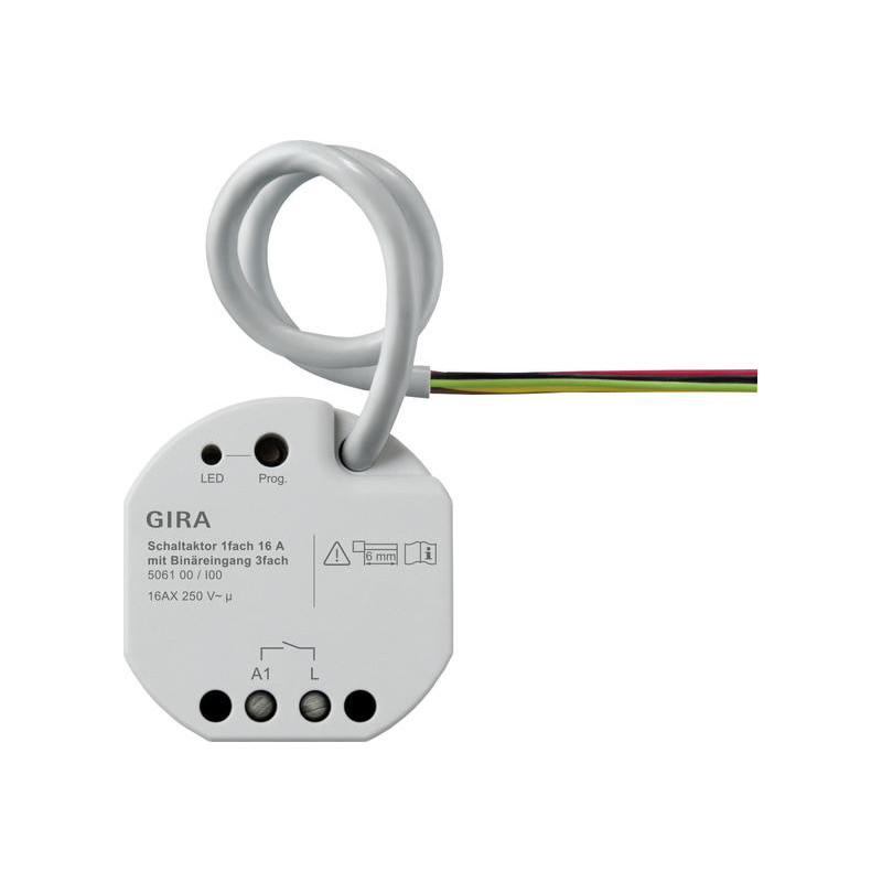 GIRA aktor przekaźnikowy 1x 16 A PT wejście bin. 3x KNX 506100