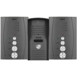 DOMOFON ''EURA'' ADP-51A3 ''DIFESA'' - 1-rodzinny, 2 unifony, interkom, grafit